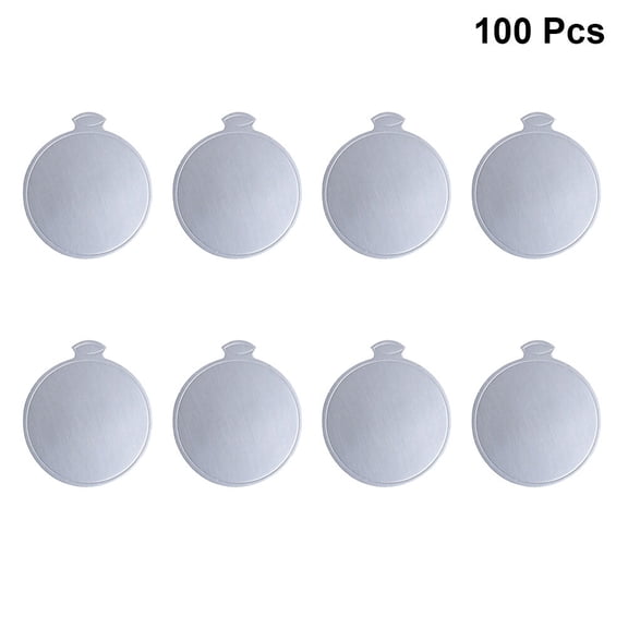 100pcs Silver Round Mousse Mats Paper Cake Serving Base Disposable Cupcake Tray