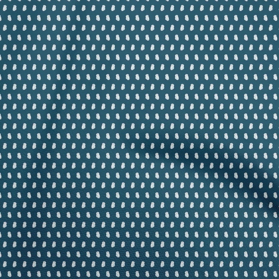 oneOone Viscose Chiffon Teal Blue Fabric Owl Sewing Material Print Fabric By The Yard 42 Inch Wide
