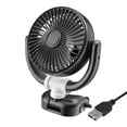 thumbnail image 3 of Ventilador de aire de refrigeración portátil para coche, circulador de aire compacto giratorio de 360  degree, cabezal único para salpicadero de coche, bajo USB de 5v, 3 of 9