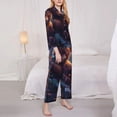thumbnail image 3 of Daiia Lazy Stone Bear for Women's Long-Sleeved Pajama Set – Soft & Comfortable Sleepwear Button-Up Pajamas Cozy Lounge Wear-Medium, 3 of 7