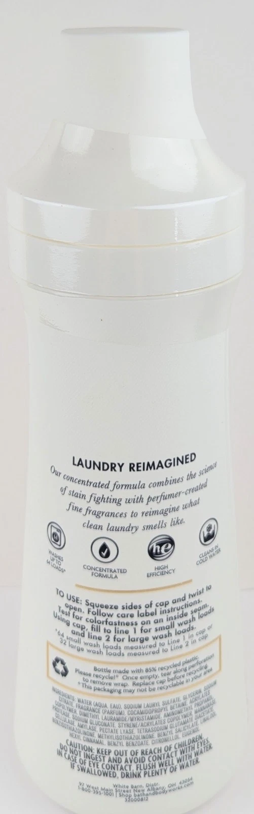 Bath & Body Works White Barn White Gardenia Laundry Detergent Soap