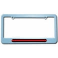 thumbnail image 1 of Thin Red Line, Firefighter Firemen License Plate Tag Frame, Multiple Colors, 1 of 1