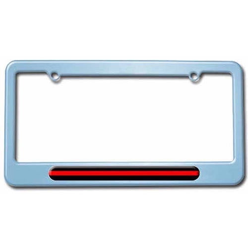 Thin Red Line, Firefighter Firemen License Plate Tag Frame, Multiple Colors