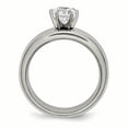 thumbnail image 2 of Chisel  Titanium Polished with CZ Ring, 2 of 8