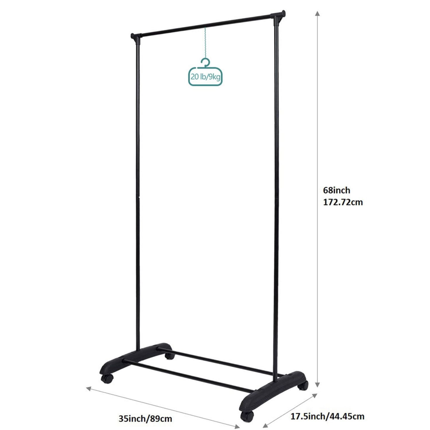 Mainstays Porte-vêtements simple tige simple, noir