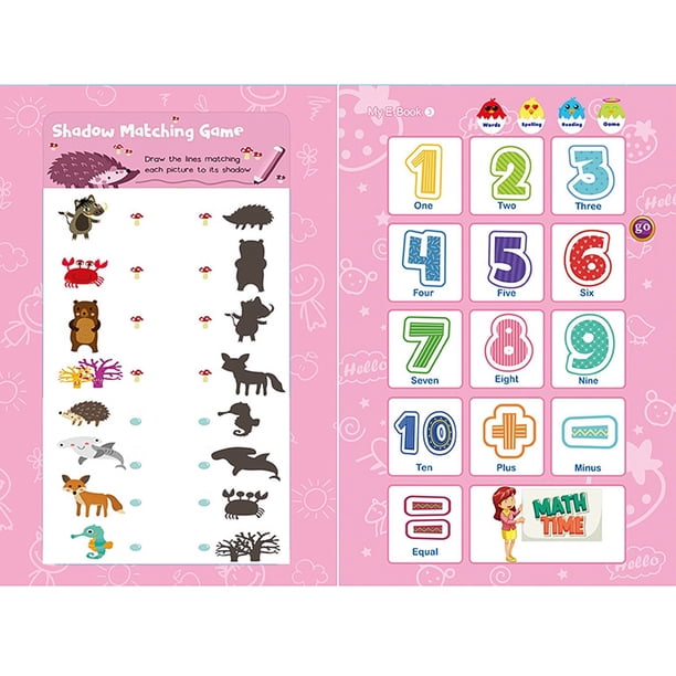 Luocute Libro Parlante Bilingüe Español – Inglés, Juguete Interactivo Con Música, Aprende Idiomas Jugando, Pilas AA No Incluidas