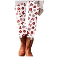 thumbnail image 1 of CEHVOM Pantalon Long à Taille Haute Imprimé de Noël Décontracté pour Femmes, 1 of 6