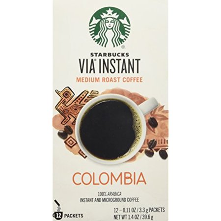 Starbucks Via Colombia Coffee  Medium Instant  1.4 Ounce