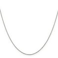 thumbnail image 2 of 14K White Gold Box Chain Styles Necklace 16 inch Carded .5 mm Link with Spring Ring Clasp 0.5, 2 of 4