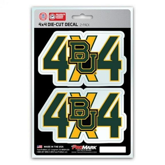 212 Main DST4U008 5 x 8 in. Baylor Bears 4x4 Decal Pack