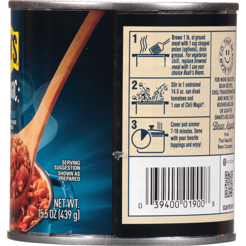 Bush's Classic Homestyle Chili Magic, Canned Beans, 15.5 oz Can