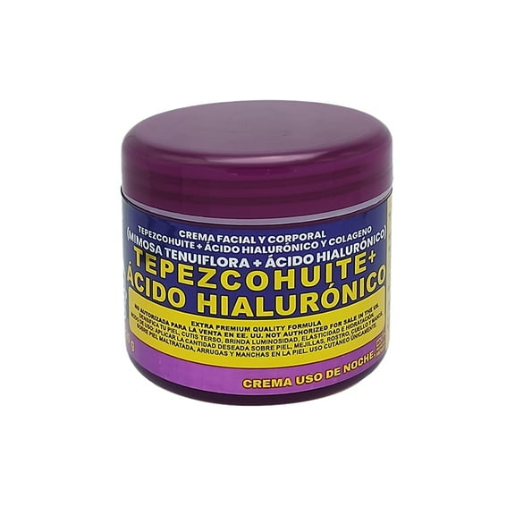 DEL INDIO PAPAGO Tepezcohuite   Hyaluronic Acid Night Cream 4 oz (mimosa tenuiflora)