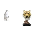 thumbnail image 1 of Escultura de pingüino, figura de cabeza de animal de resina, estatua de mesa moderna, talla vívida, adecuada para bodas, cumpleaños, aniversarios, fes, 1 of 8