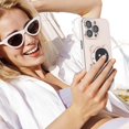 thumbnail image 4 of Compatible with iPhone 14 Pro Case Glitter 6D Plating Cute Bear Hidden Stand Holder Phone Case with Lens Film Camera Protection for Women Men Girly Plating Shockproof Phone Cover, Pink, 4 of 6