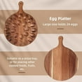 thumbnail image 2 of yeacher Dual-Purpose Wooden Egg Holder with Reversible Design - Multi-Functional Kitchen & Refrigerator Organizer, Portable Egg Tray for Travel, Camping, and Party Use, 2 of 6