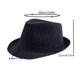 thumbnail image 3 of Sombreros para hombre y mujer, estilo clásico, a rayas, de paja, de punto, protector solar, jazz británico, de poliéster., 3 of 4