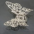 thumbnail image 3 of Pinzas para el cabello YONGSHENG de mariposa de metal plateado grandes para cabello grueso, 3 of 5