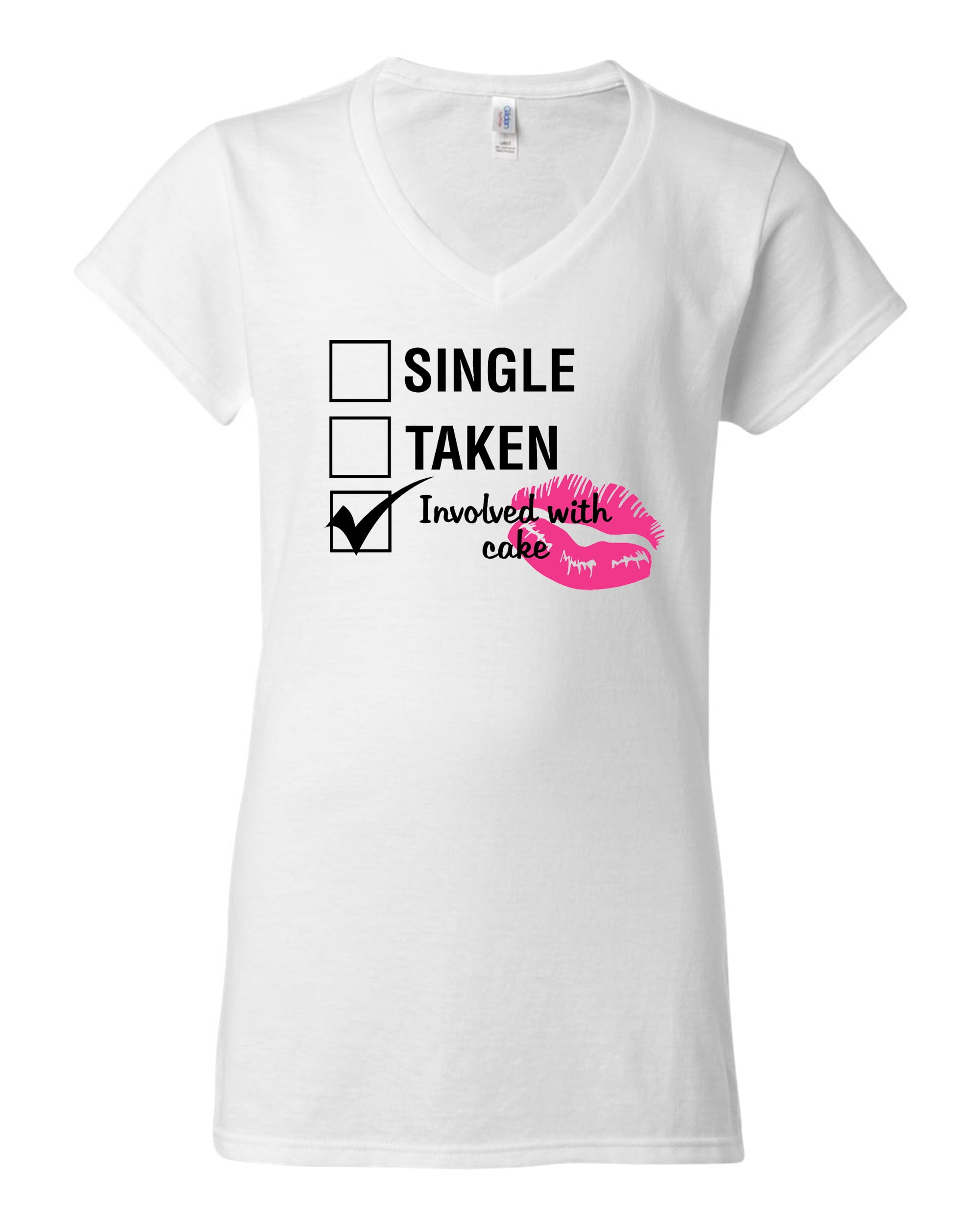 Involved with Cake Valentine's Day Women's Vee Neck Shirt Sports Grey - Picture 10 of 12