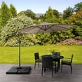 thumbnail image 2 of Afuera Living 9.5ft Fabric Patio Umbrella with Base Weight in Sandy Brown, 2 of 12