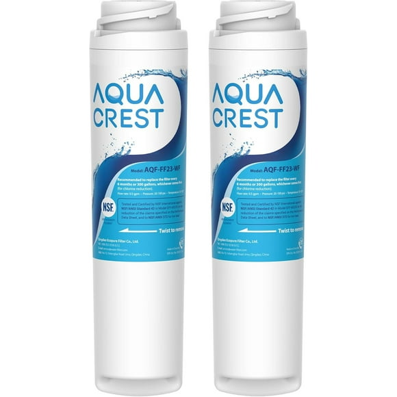 Aqua Crest GSWF Refrigerator Water Filter, Replacement for GE GSWF Smart Water 238C2334P001, Kenmore 46-9914, 469914, 9914, 2 Filters