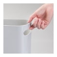 thumbnail image 5 of mDesign Plastic Small 1.5 Gal/5.7 Liter Trash Can, Handles, 2 Pack, Light Gray, 5 of 9