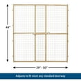 thumbnail image 6 of MidWest Homes for Pets Wire Mesh Pet Safety Gate, Pressure Mounted Dog Gate Measures 44 Inches Tall & Expands to 29-50 Inches Wide, Natural Wood & White Powder Coated Wire Mesh, 6 of 7