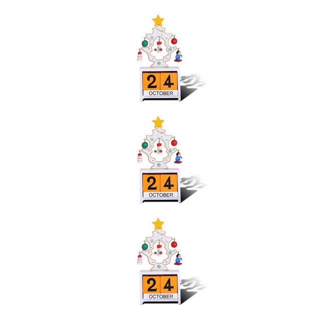 Yuarrent Navidad Calendario de cuenta regresiva de Decoración interior Adorno reutilizable Boda Niños Artesanía Regalo Inauguración de la casa Tipo 6 3piezas