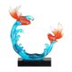 thumbnail image 1 of Estatua de Feng Shui, figura de Feng Shui, figura de carpa de riqueza, mascota de té para pared, estante, mesa de comedor, estantería, entrada de L, 1 of 9
