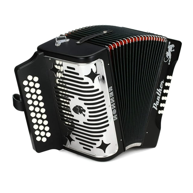 Acordeón Hohner Panther, diatónico de 3 filas en fa, si bemol y mi bemol
