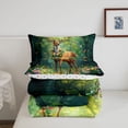 thumbnail image 5 of meiyoeat Jungle Animal Elk Full Size Comforter Sets For Girls,Colorful Cute Flowers Bedding Comforter Set For Kids,Reversible,3-Piece, 5 of 7