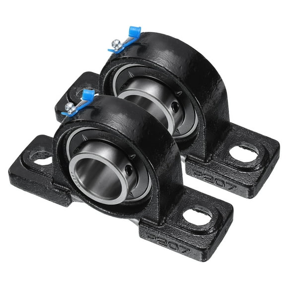 2pcs UCP207 Pillow Block Bearings 35mm Bore Bearing Units Cast Steel Flange Mounted Bearing Housing