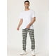 thumbnail image 3 of Pantalones chándal ajustados a cuadros Lars Amadeus Gris oscuro T L, 3 of 6