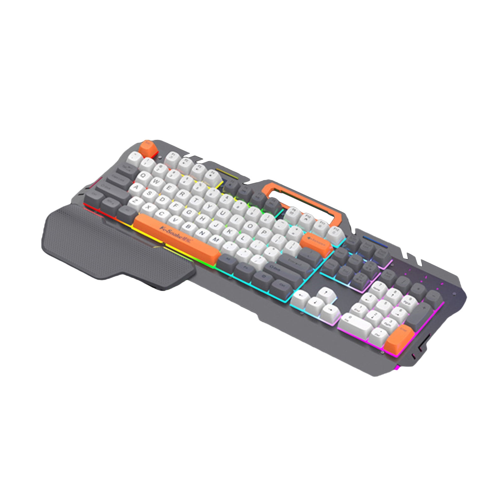 Bdday Wired Gaming Keyboard Metal Panel Fashion Color Blocking Cap Computer Laptop Keyboard And Mouse