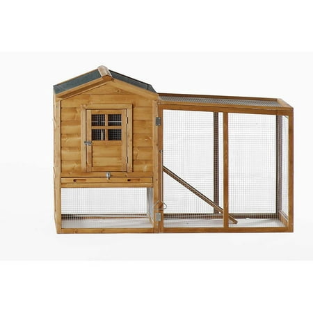 Patio Wise Modular Chicken Coop, Includes Roost & Mesh-Enclosed Outdoor Run -