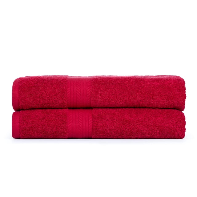 Toalla de mano Ample Decor, 100% algodón, 600 g/m², 45 x 70 cm, roja, 2 unidades