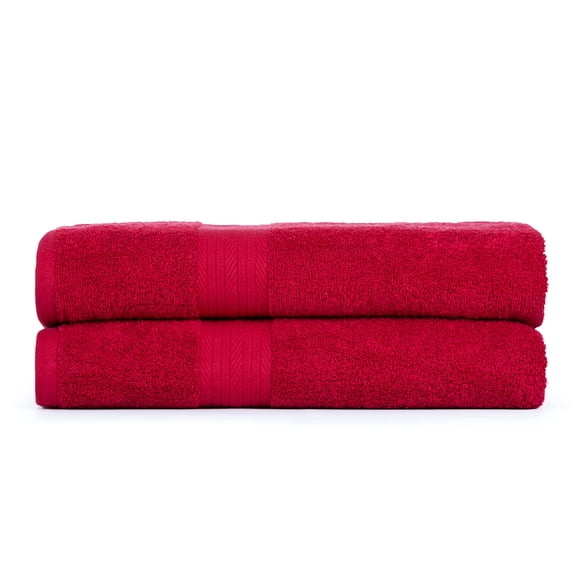 Toalla de mano Ample Decor, 100% algodón, 600 g/m², 45 x 70 cm, roja, 2 unidades