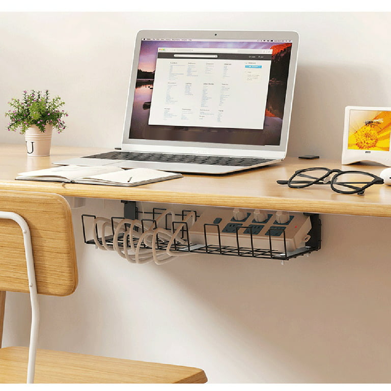 Under Desk Wire Storage Rack Under Desk Cable Organizer Wire Cable Tray  Chic Wire Cable Management