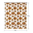 thumbnail image 5 of Spooky Halloween Shower Curtain with Pumpkin Black Cat Skeleton Skull Spider Cobweb,72x84 inch Shower Curtain, 5 of 6