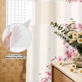thumbnail image 3 of No Hook Shower Curtain, Cherry Blossoms Shower Curtains for Bathroom with See Through Top Window, Pink Flower Floral Spring Nature Country Waterproof & Washable Bath Curtain Stand Up Stall 36"x72", 3 of 9