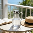 thumbnail image 3 of Pc Plastic Pitcher with Steel Lid and Strainer Hammered Texture Cold Water Jug 1.0L for Iced Tea Juice, 3 of 7