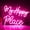 Our Happy Place(13.7"x10.6") - Pink, variant on Our Happy Place LED Neon Sign for Wall Decor, USB Power Led Neon Lights for Bedroom, Birthday Wedding Party Decoration Neon Sign for Selfie Point - 13.7x10.6 Inch - Warm White