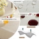 thumbnail image 2 of Manteles para Mesa Rectangular Impermeable, Mantel para Mesa de 6 Personas,Mantel Lino Antimanchas,para el Hogar, Restaurante,Cocina,Hotel,Cafetería (Color Liso-café Claro (180 * 140cm)), 2 of 7