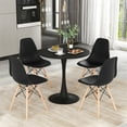 thumbnail image 4 of Gymax Ensemble de Salle à Manger 5 Pcs Table à Manger Ronde Moderne 4 Chaises pour Petite Cuisine, 4 of 9