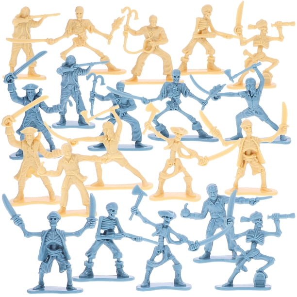 BRIGHTFUFU 80 Uds figuras de soldado pirata Mini modelos de personas mesa de arena soldado pirata en miniatura
