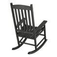 Mainstays Black Solid Wood Slat Outdoor Rocking Chair