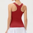 thumbnail image 3 of DuoJiaJ Women's Solid Color Yoga Vest Sports Quick Drying Vest Women Workout Tank Tops Red S, 3 of 3