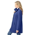 thumbnail image 3 of Woman Within Plus Size Petite Fleece Swing Funnel-Neck Coat, 3 of 3