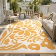 thumbnail image 2 of Moynesa 6'x9' Outdoor Rugs Waterproof, Plastic Straw RV Rugs for Outside, Large Portable RV Outdoor Rugs for Camping, Reversible Flower Picnic Mat for Camper Garden Tent, 2 of 10