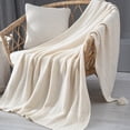 thumbnail image 4 of Manta de tiro Color cálidas y acogedoras a Beige 120x150cm Sunnimix manta de aire acondicionado, 4 of 8