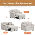 thumbnail image 4 of Taoruifang Convertible Sleeper Chair 3-in-1 with Adjustable Backrest Beige, 4 of 14